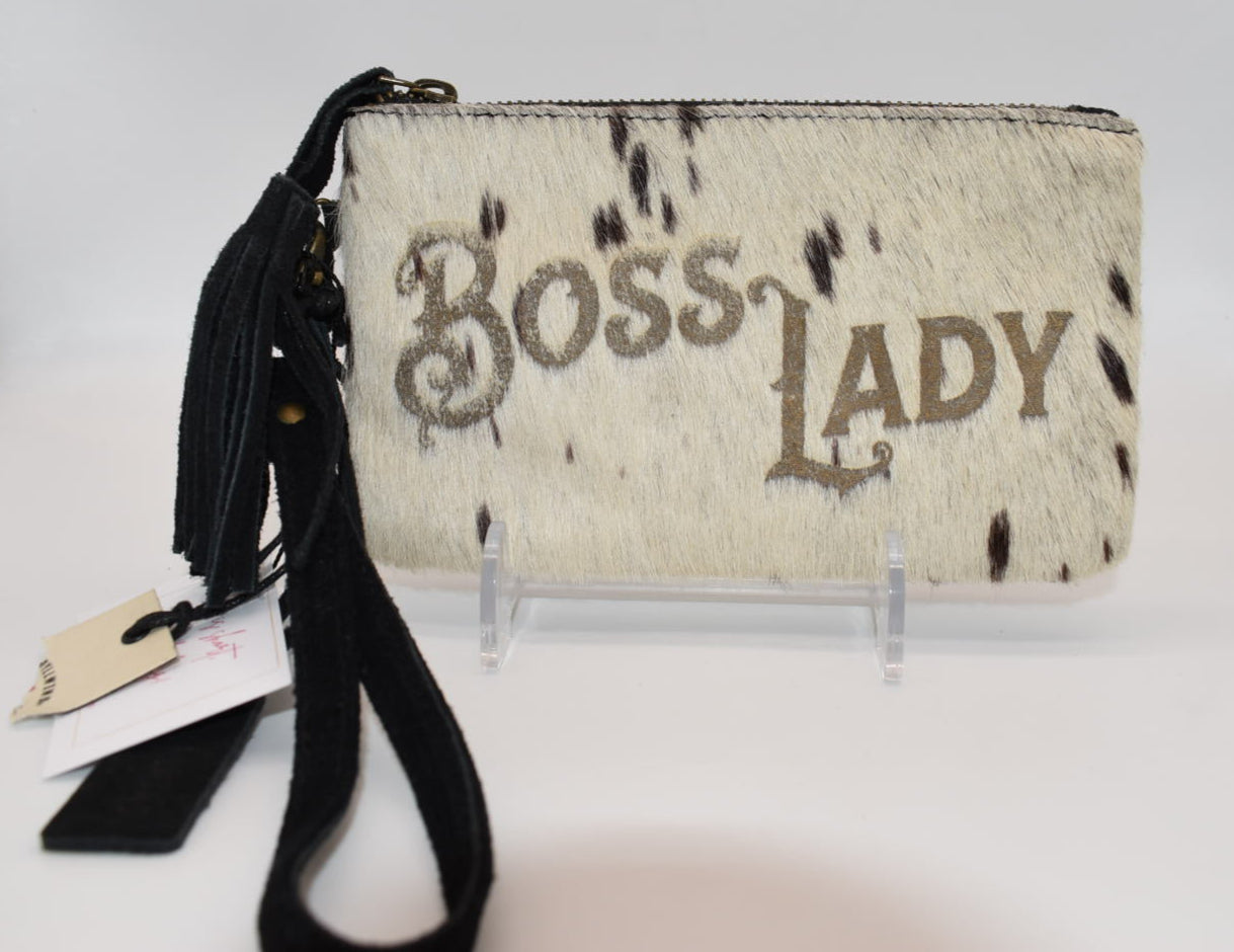 Idyllwind "Boss Lady" Spotted Cowhide Clutch/ Wristlet