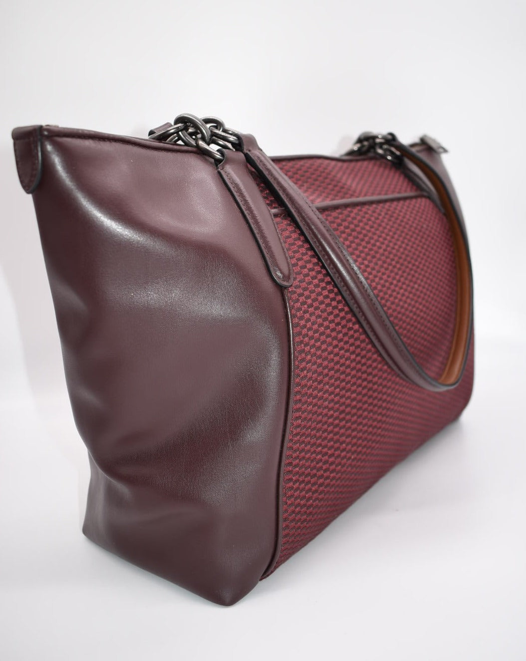 Coach Legacy Jacquard Oxblood Leather high quality tote