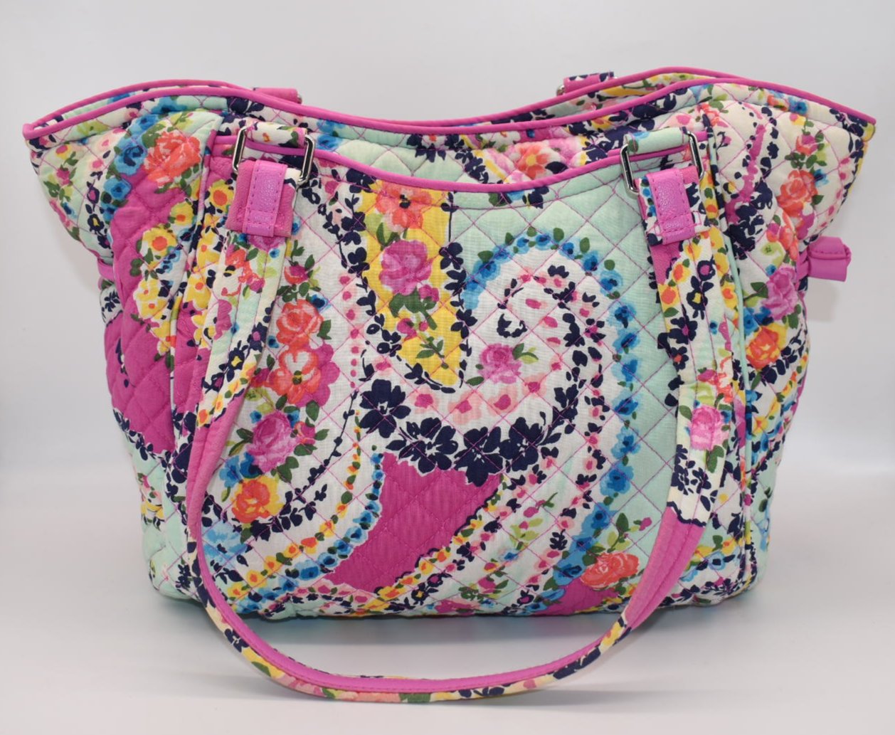 Vera Bradley Glenna Satchel Bag in "Wildflower Paisley" Pattern