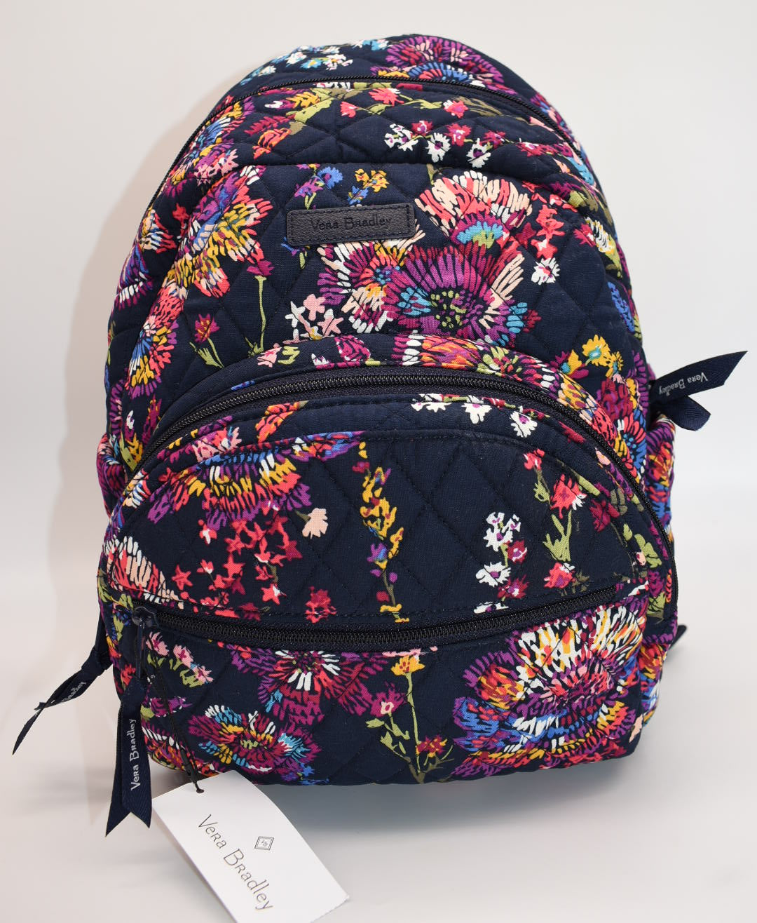 Vera Bradley Essential Compact Backpack in "Midnight Wildflowers" Pattern