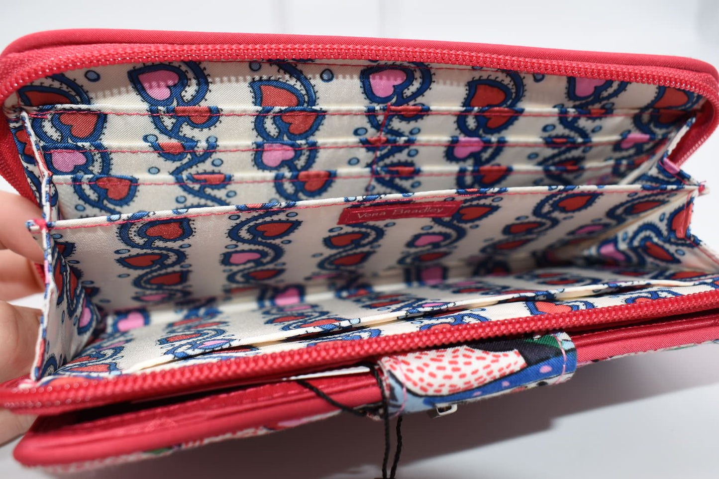 Vera Bradley RFID Turnlock Wallet in "Stitched Flowers" Pattern