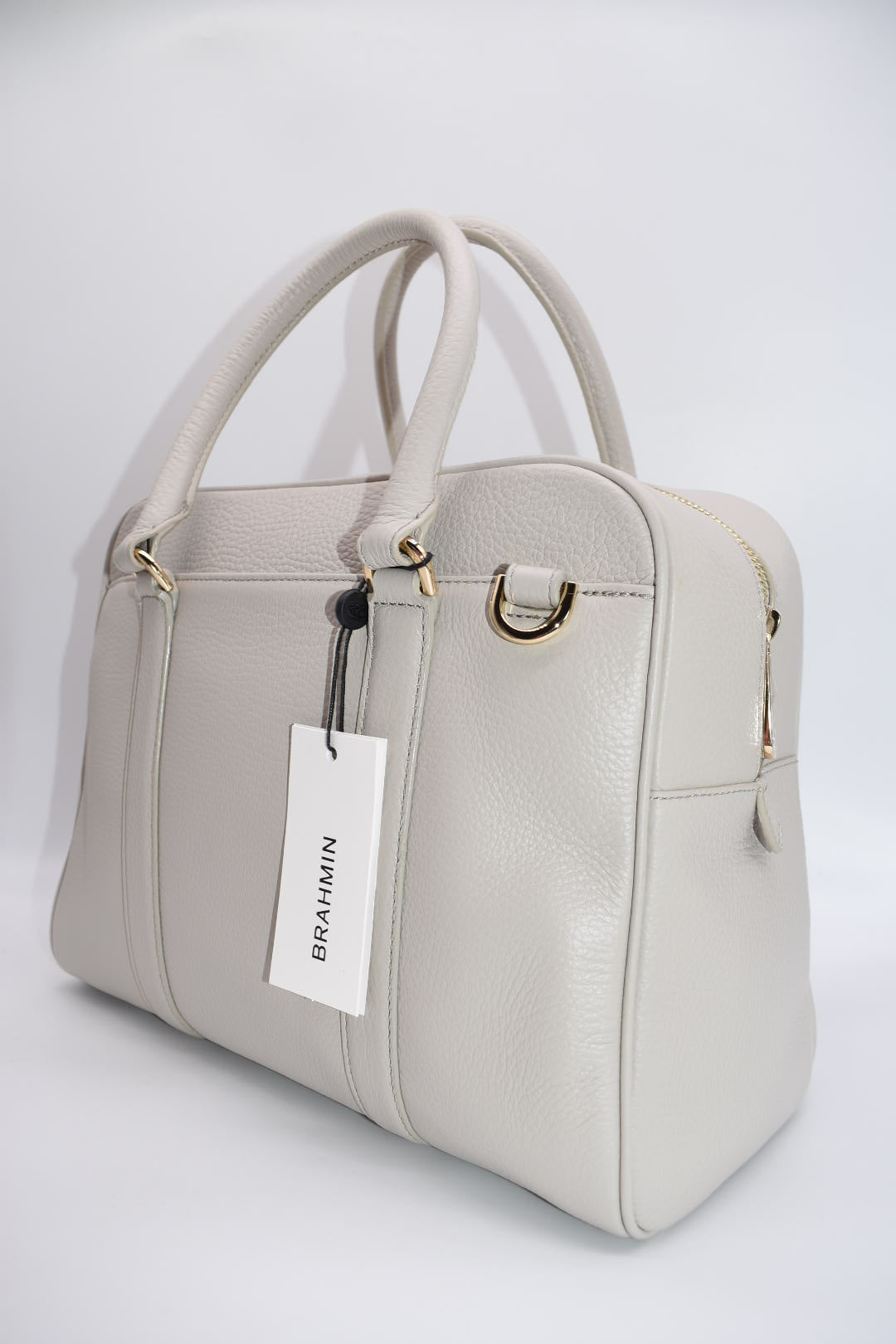 Brahmin Marissa Satchel Bag in Latte Velouria