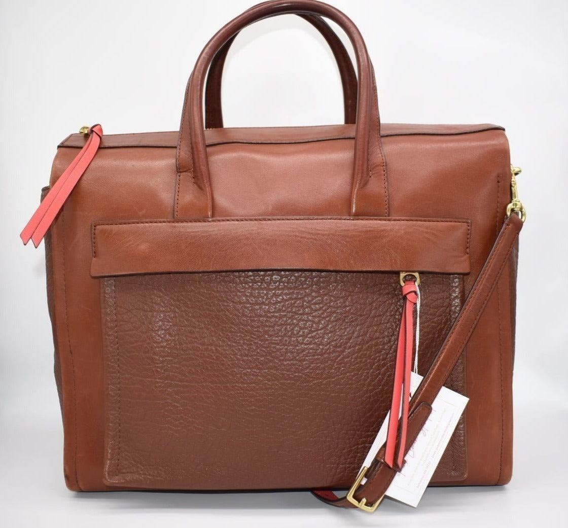 Coach top riley leather bag