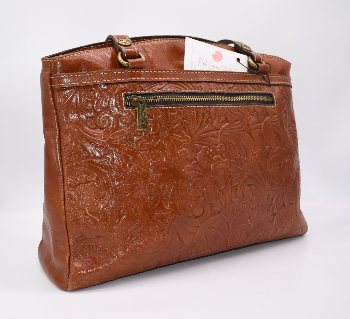 Patricia Nash Poppy Tote Bag in Tooled Tan