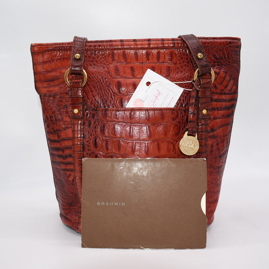 Vintage Brahmin Nicole Shoulder Bag in  Brick Melbourne - 25th Anniversary Edition