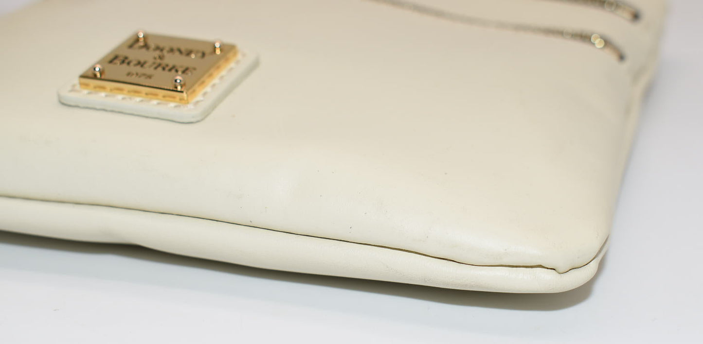 Dooney & Bourke Triple Zip Crossbody Bag in Cream