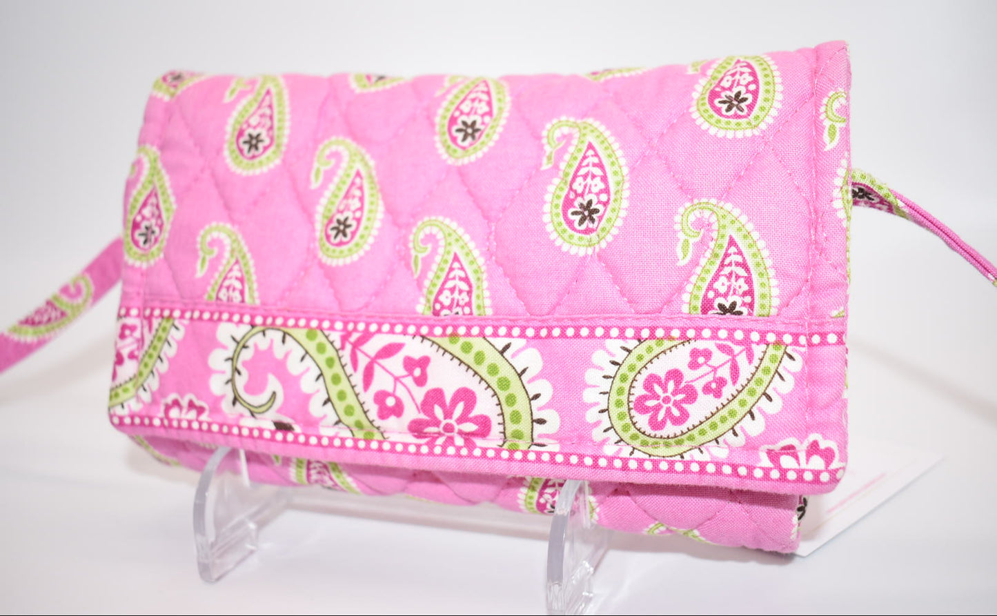 Vera Bradley Strap Wallet in "Bermuda Pink" Pattern