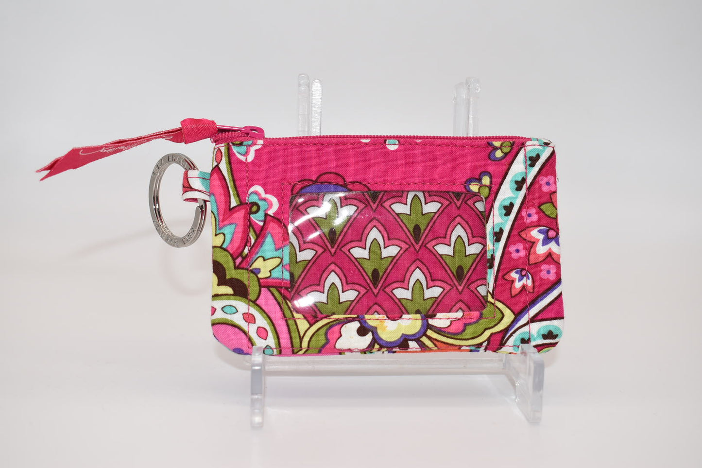 Vera Bradley Zip ID Case in "Pink Swirls" Pattern