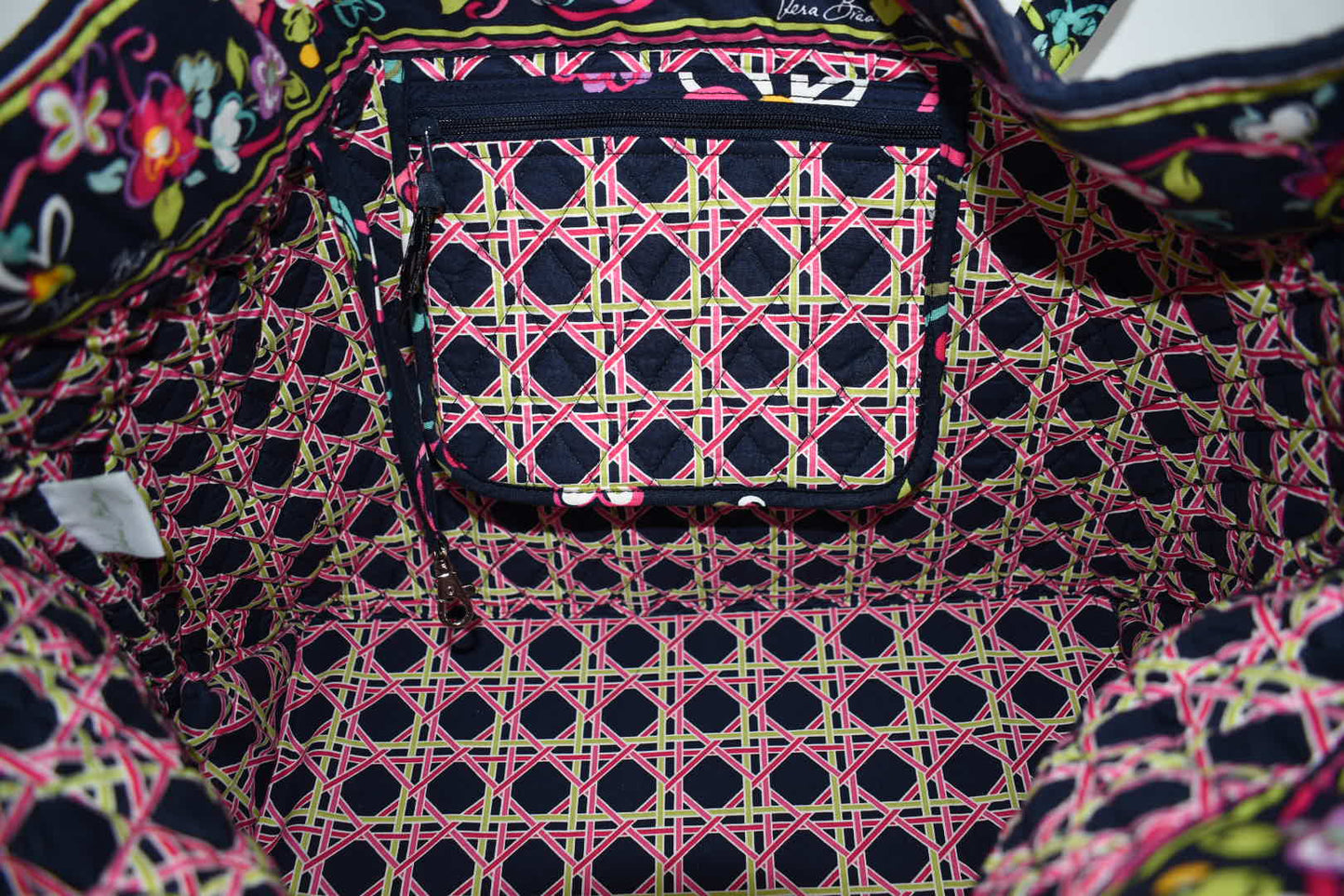 Vera Bradley Grand Tote Travel Bag in "Ribbons" Pattern