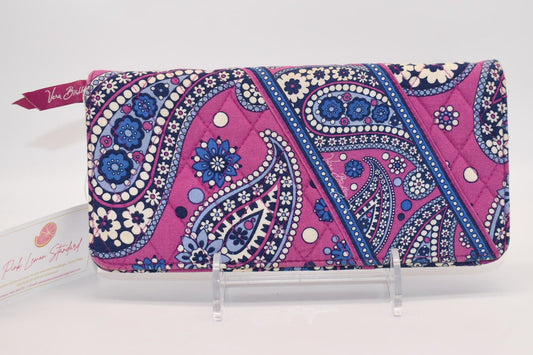 Vera Bradley Travel Wallet in "Boysenberry" Pattern