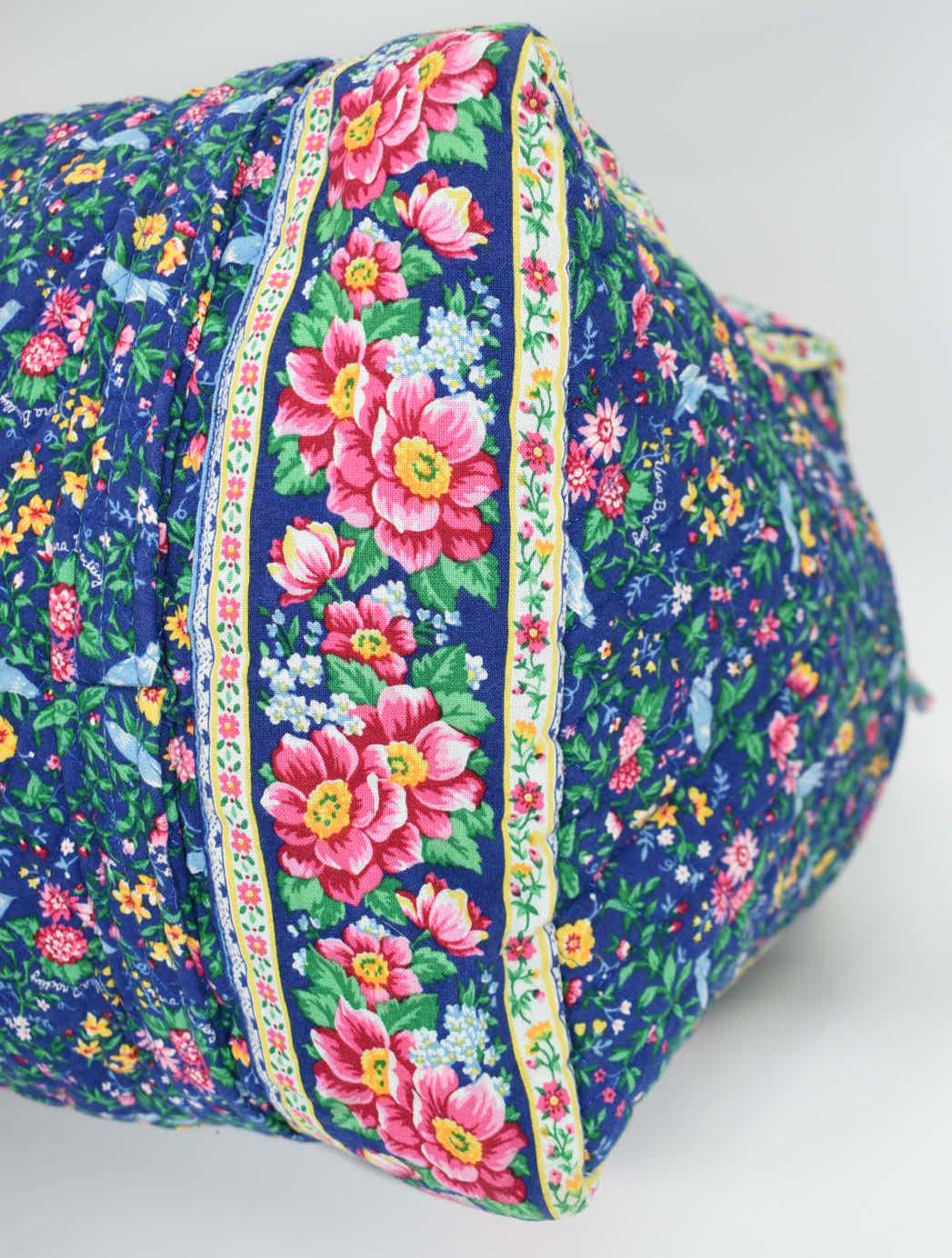 Vintage Vera Bradley Large Duffel Bag in "Bluebird-1998" Pattern