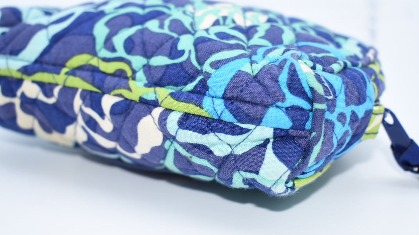 Vera Bradley Small Cosmetic Bag in "Katalina Blue" Pattern