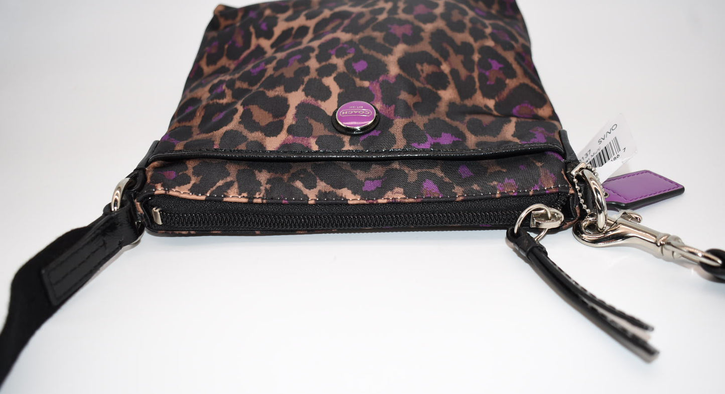 Coach North South Crossbody Bag in Ocelot & Violet