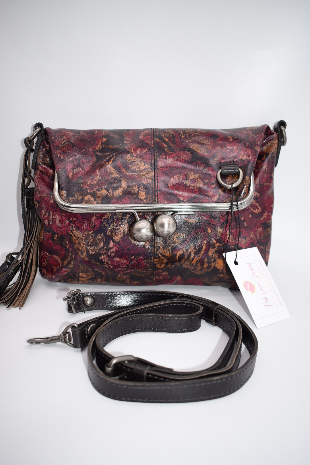 Patricia Nash Livata Kisslock Crossbody Bag in Vintage Floral Brocade