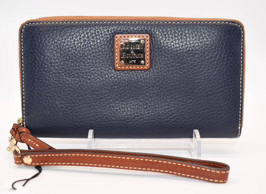 Dooney & Bourke Pebble Grain Large Zip Around Wristlet