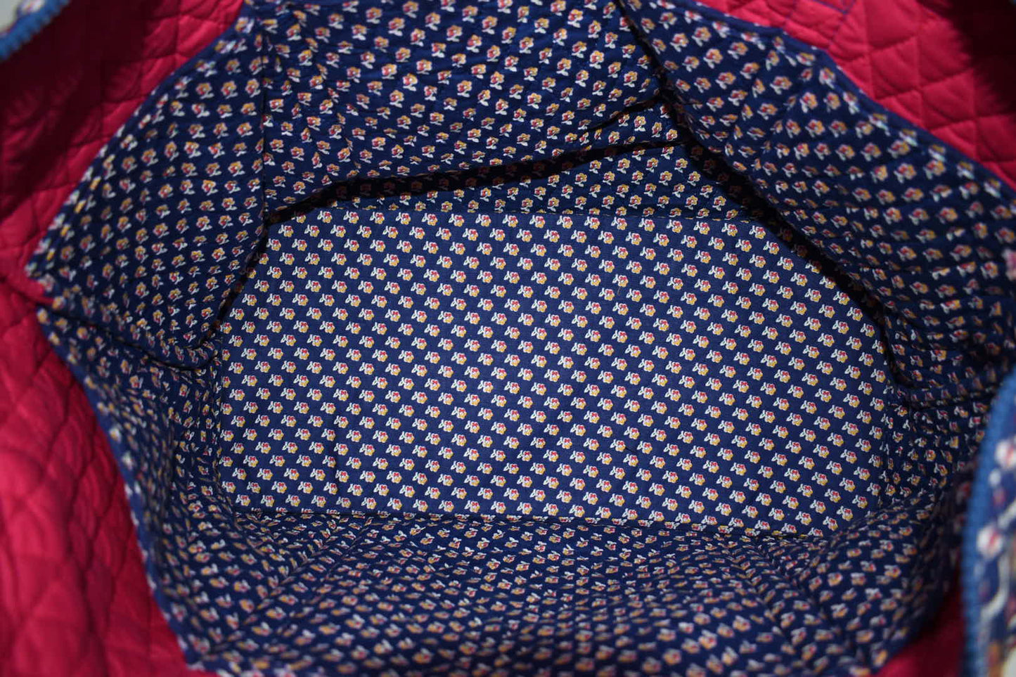 Vintage Vera Bradley Miller Travel Tote Bag in "Royal - 1992" Pattern