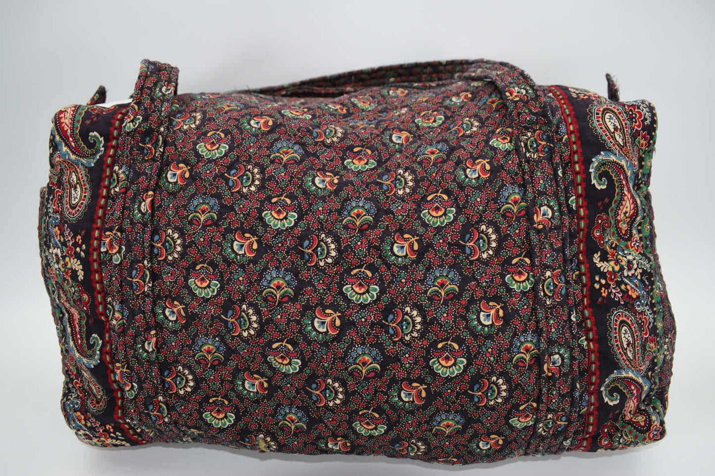 Vintage Vera Bradley Medium Duffel Bag in "Colette Black-1995" Pattern