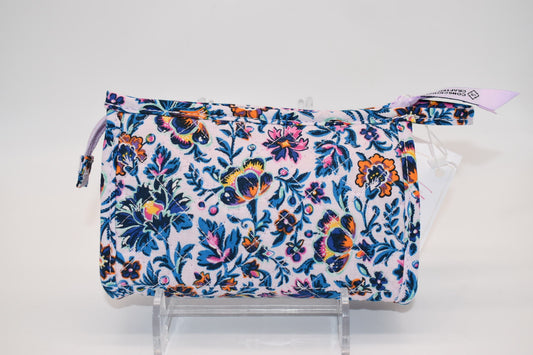 Vera Bradley Mini Trapeze Cosmetic Bag in "Cloud Vine Multi" Pattern