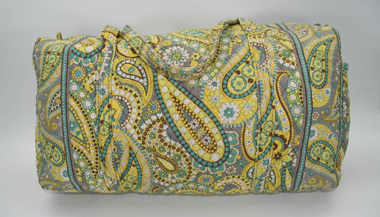 Vera Bradley Large Duffel Bag in" Lemon Parfait" Pattern