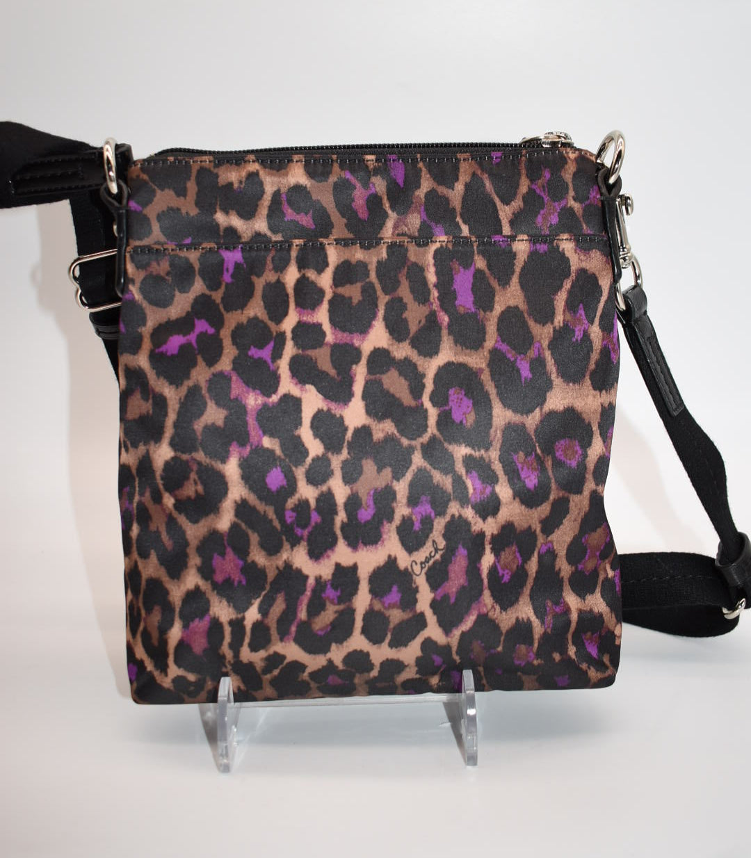 Coach North South Crossbody Bag in Ocelot & Violet