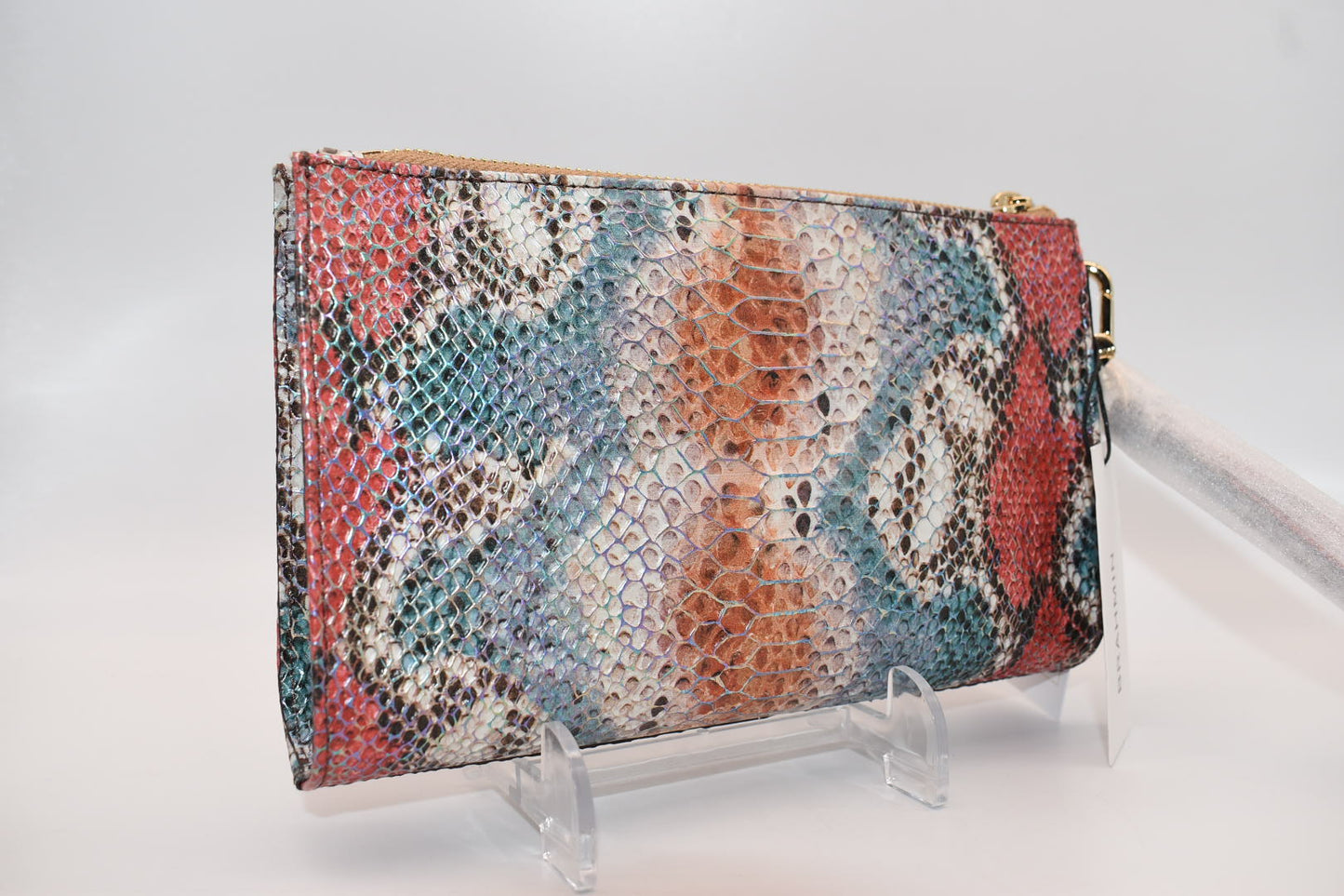 Brahmin Daisy Wristlet in Multi All Over Snake