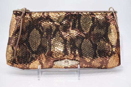 Elliot Lucca Sequin Snake Convertible Shoulder Bag