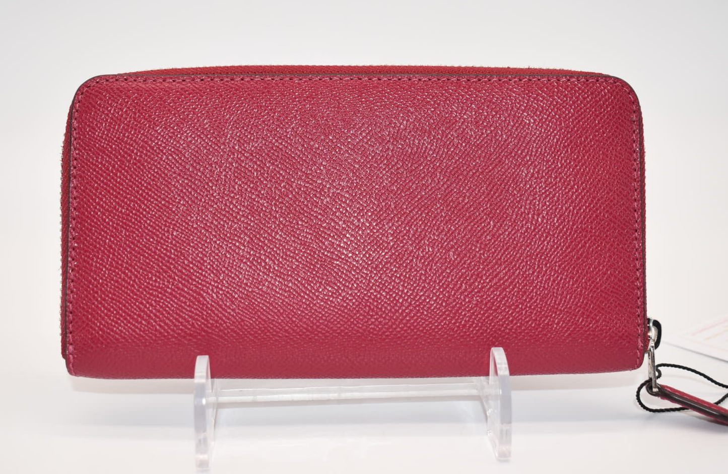 Coach Leather Accordion Wallet in Deep Pink