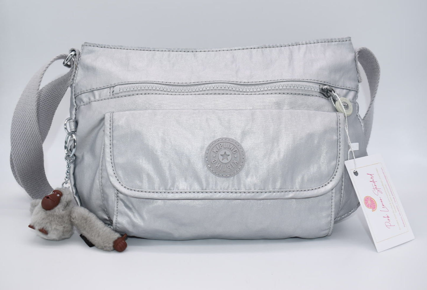 Kipling Syro Crossbody Bag in Pearlized Ash Grey