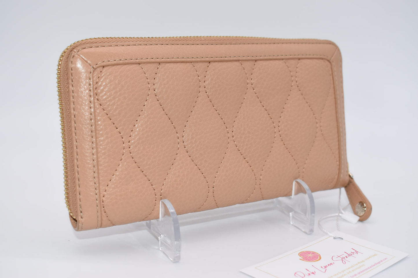 Vera Bradley Quilted Leather Georgia Wallet in Nude