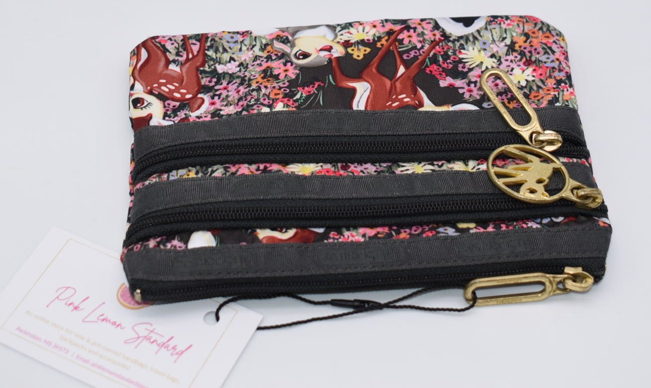 LeSportSac Small Carryall Bag & 3-Zip Pouch in"Bambi"