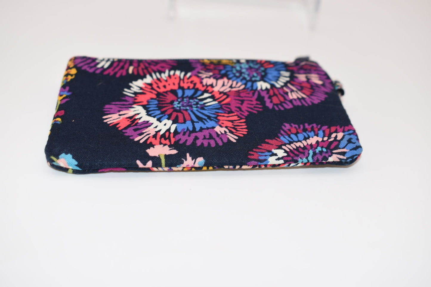 Vera Bradley Zip ID Case in "Midnight Wildflowers" Pattern