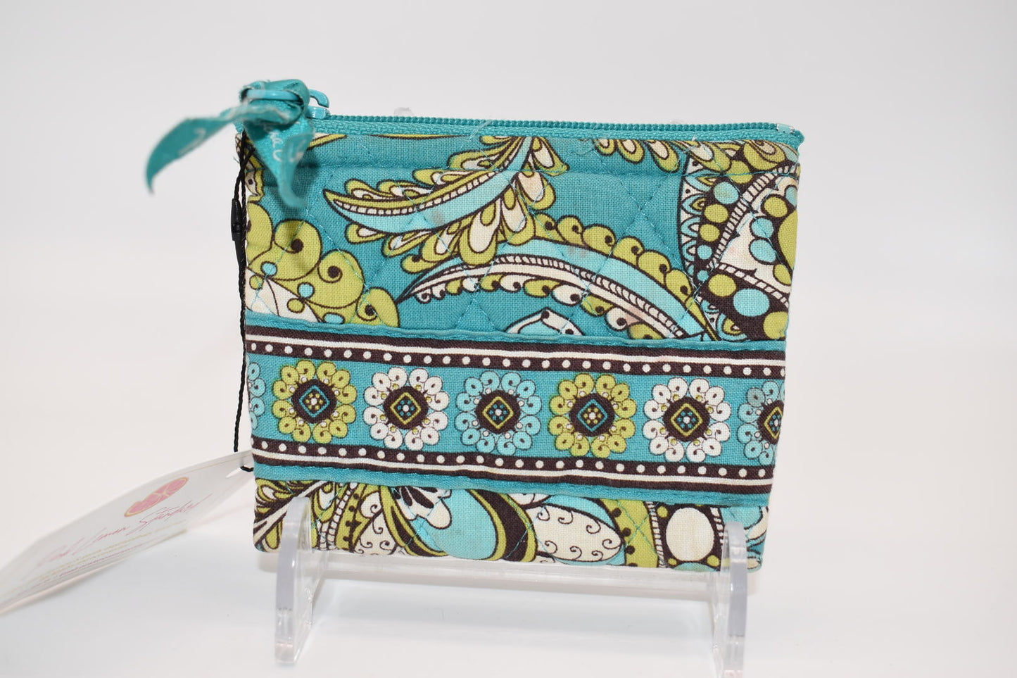 Vera Bradley Zip Coin Pouch in "Peacock" Pattern