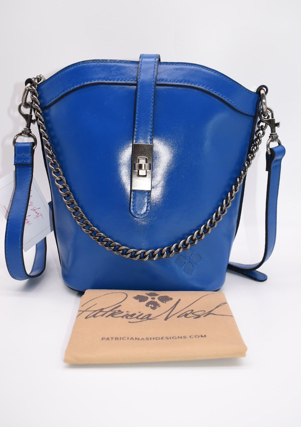 Patricia Nash Blaire Top-Handle Crossbody Bag in Sky Blue