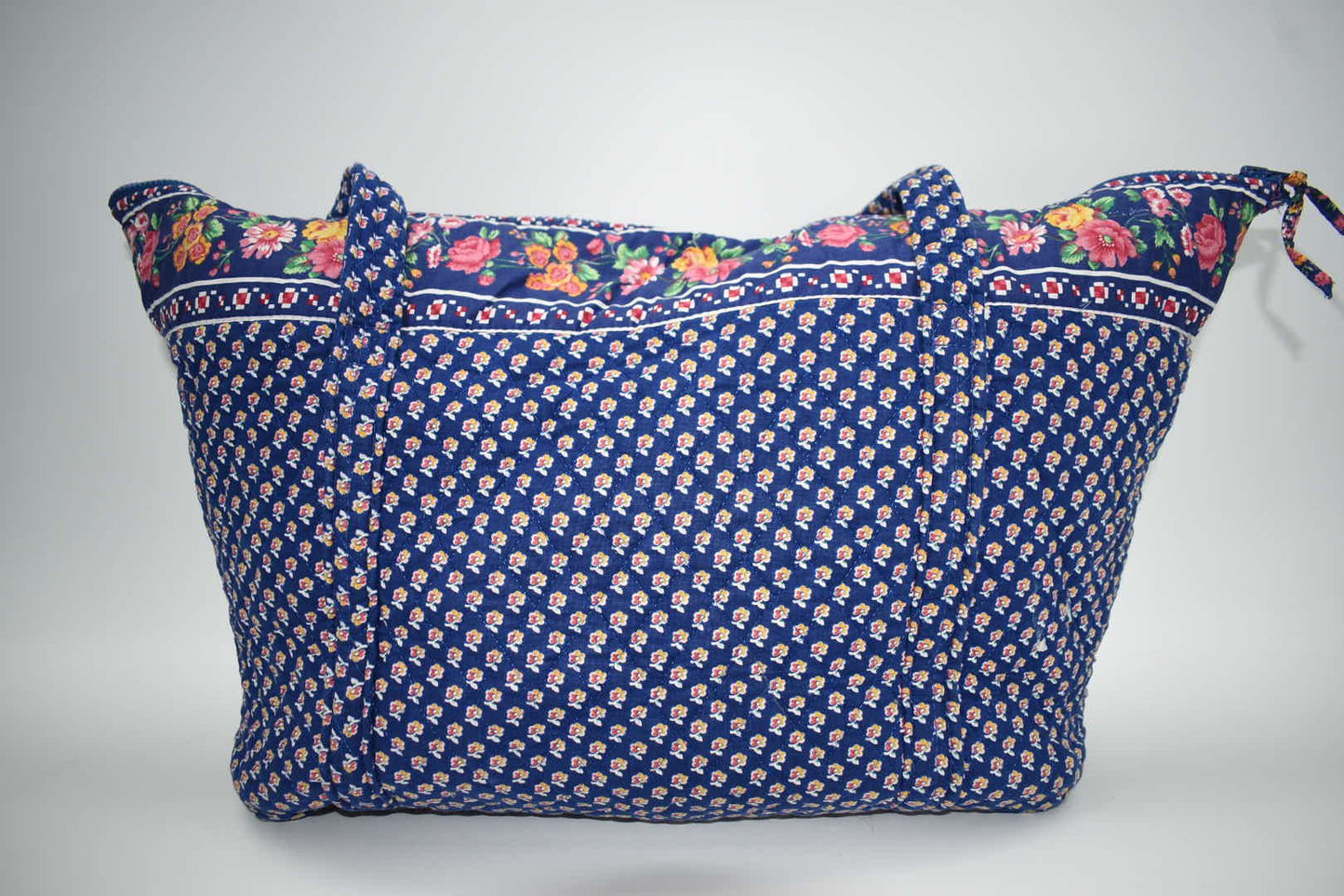 Vintage Vera Bradley Miller Travel Tote Bag in "Royal - 1992" Pattern