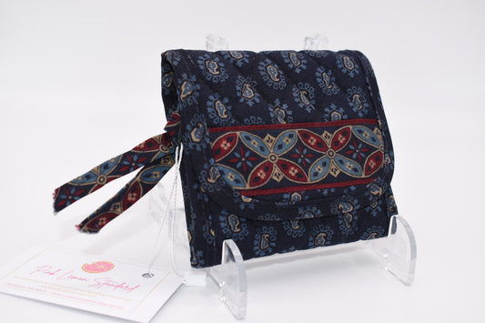 Vera Bradley Mini Trifold Wallet in "Classic Navy 1998" Pattern