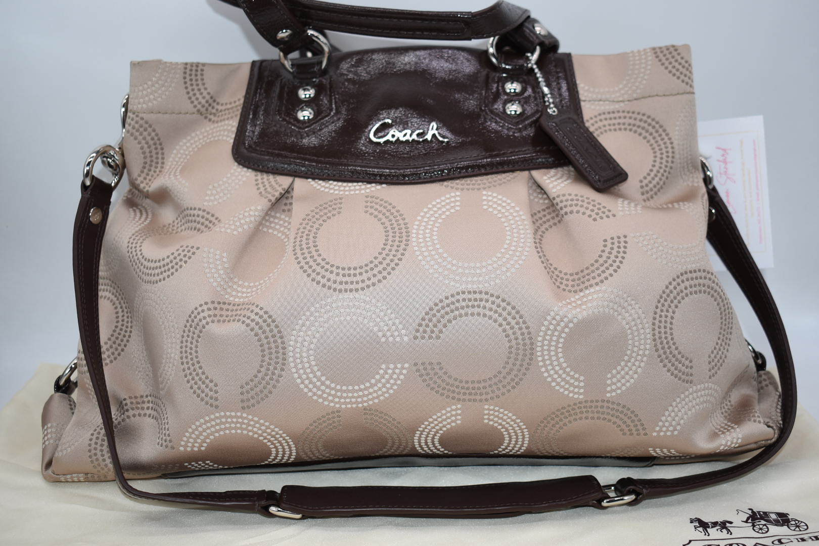 COACH ASHLEY purchases OP ART CARRY ALL