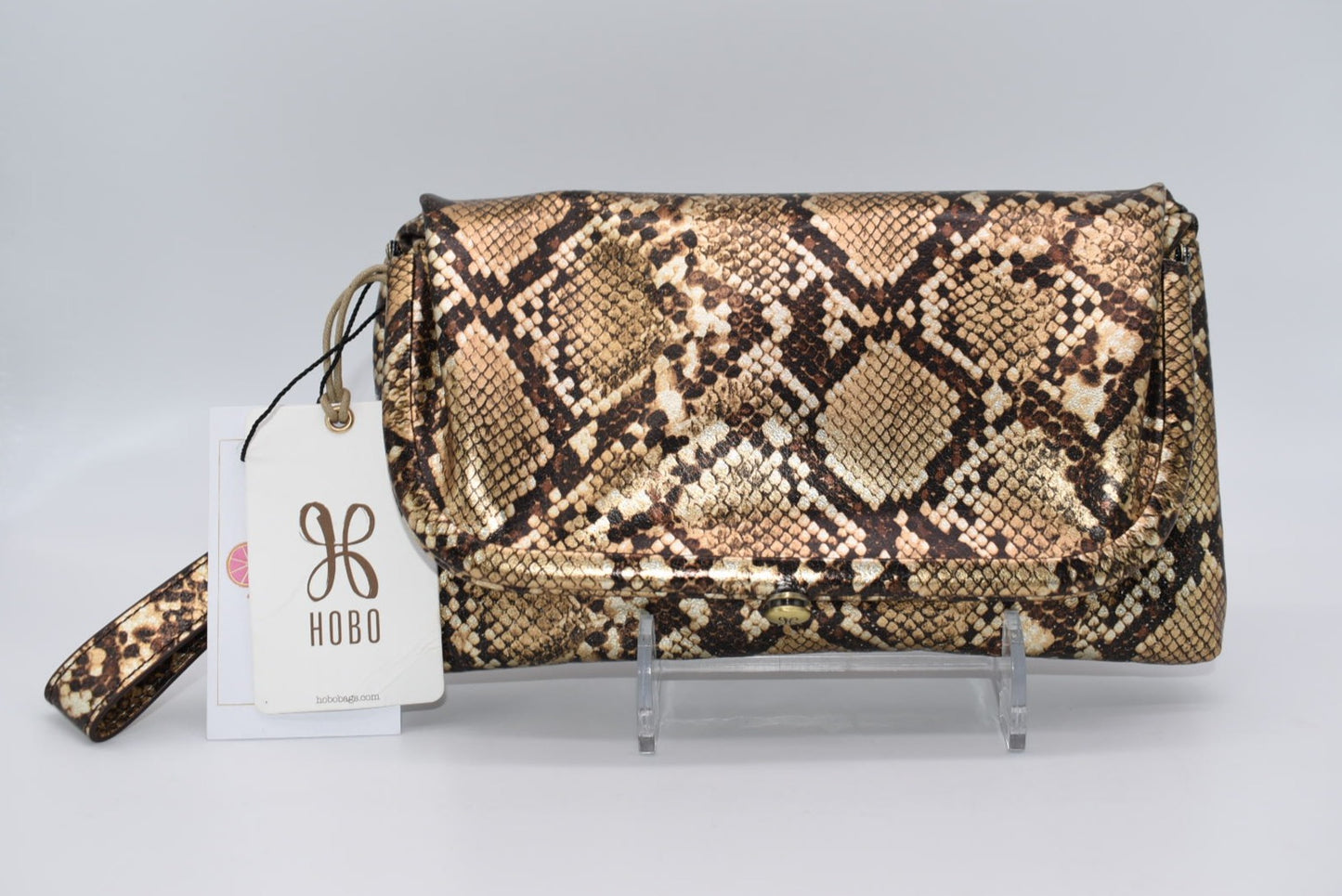 HOBO Lauren Wristlet in Golden Snake