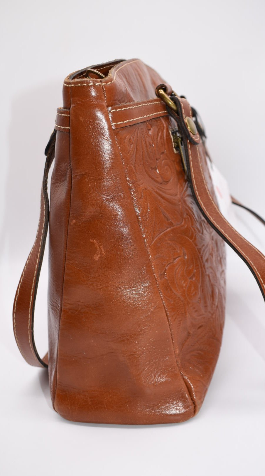 Patricia Nash Poppy Tote Bag in Tooled Tan