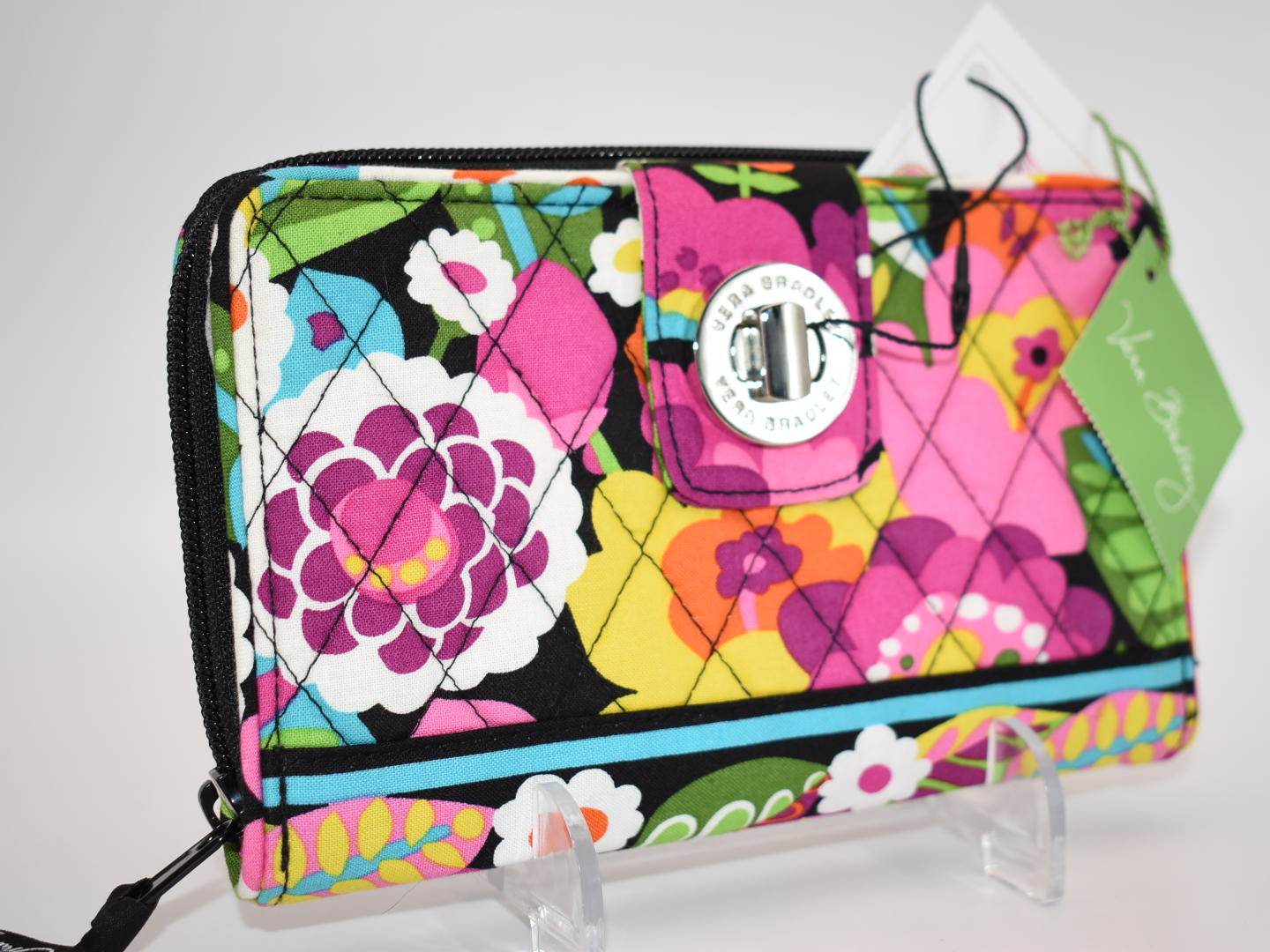 Vera Bradley Turnlock Wallet in "Va Va Bloom" Pattern