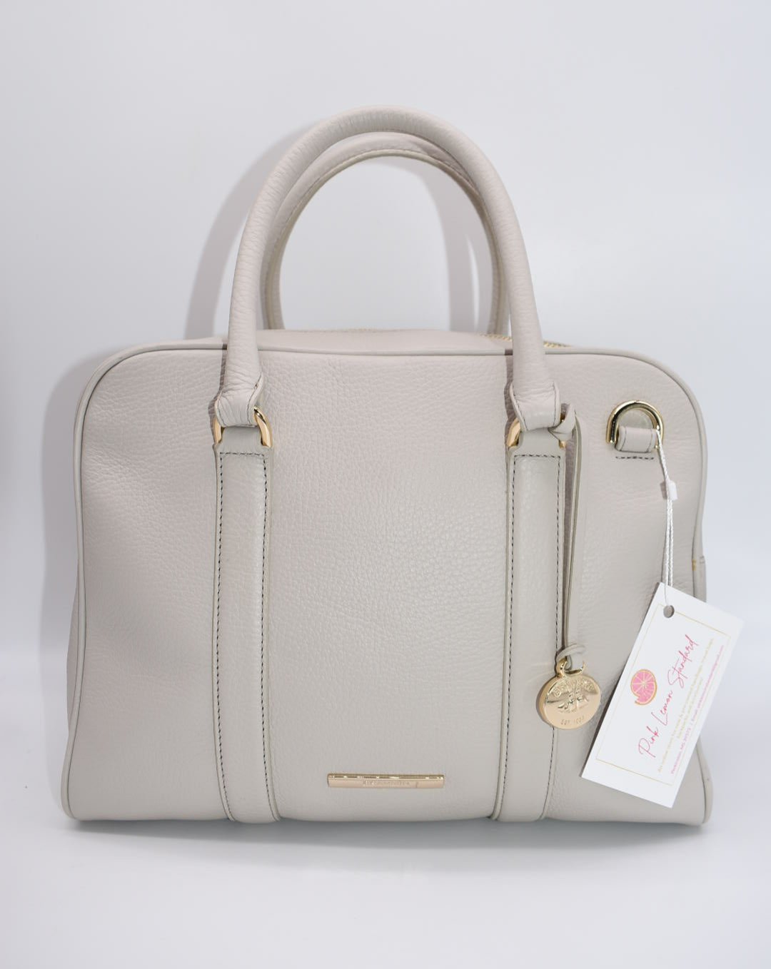 Brahmin Marissa Satchel Bag in Latte Velouria