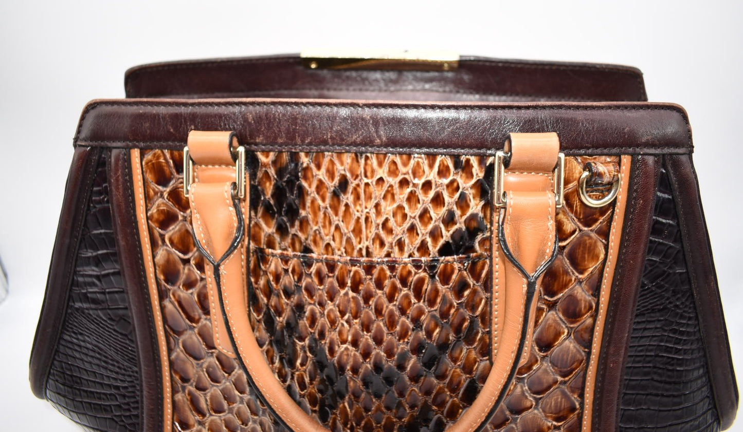 Brahmin Arden Satchel Bag in Tobacco Carlisle