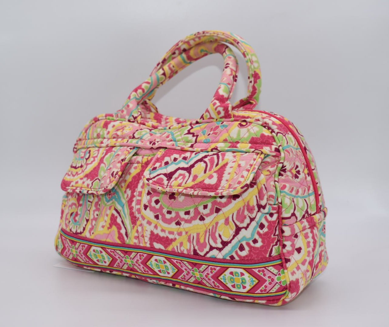 Vera Bradley Small Bowler Bag in Capri Melon Pattern