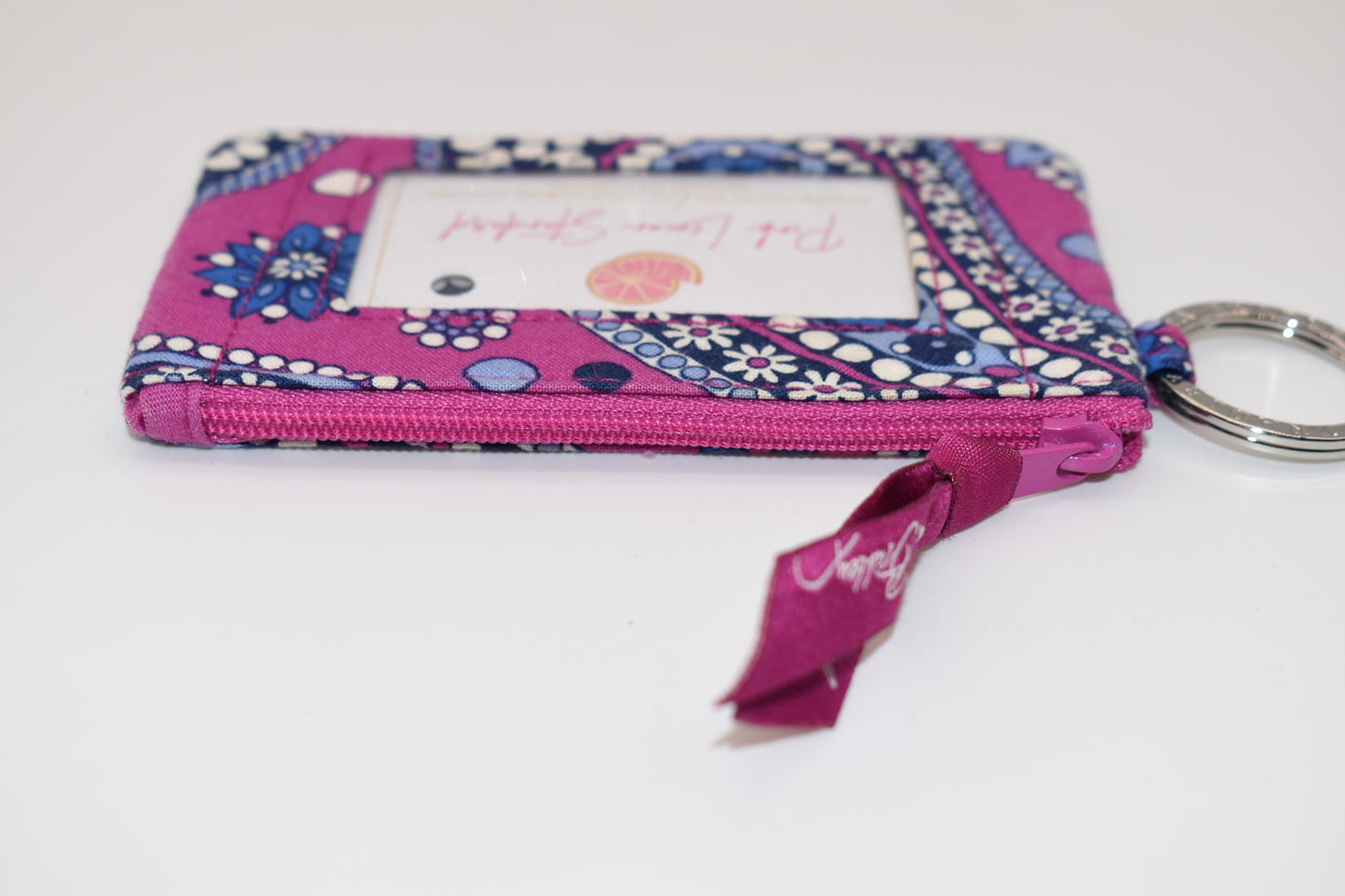 Vera Bradley Zip ID Case in "Boysenberry" Pattern