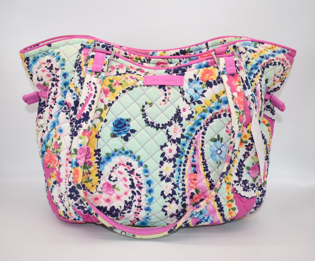 Vera Bradley Glenna Satchel Bag in "Wildflower Paisley" Pattern