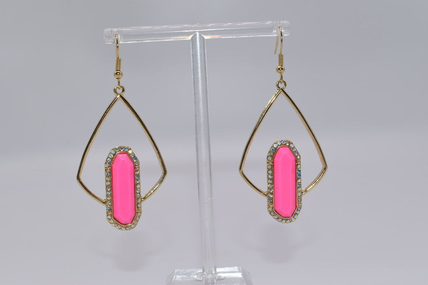 Statement Earrings: You're a Gem Hot Pink Stone Drop Earrings