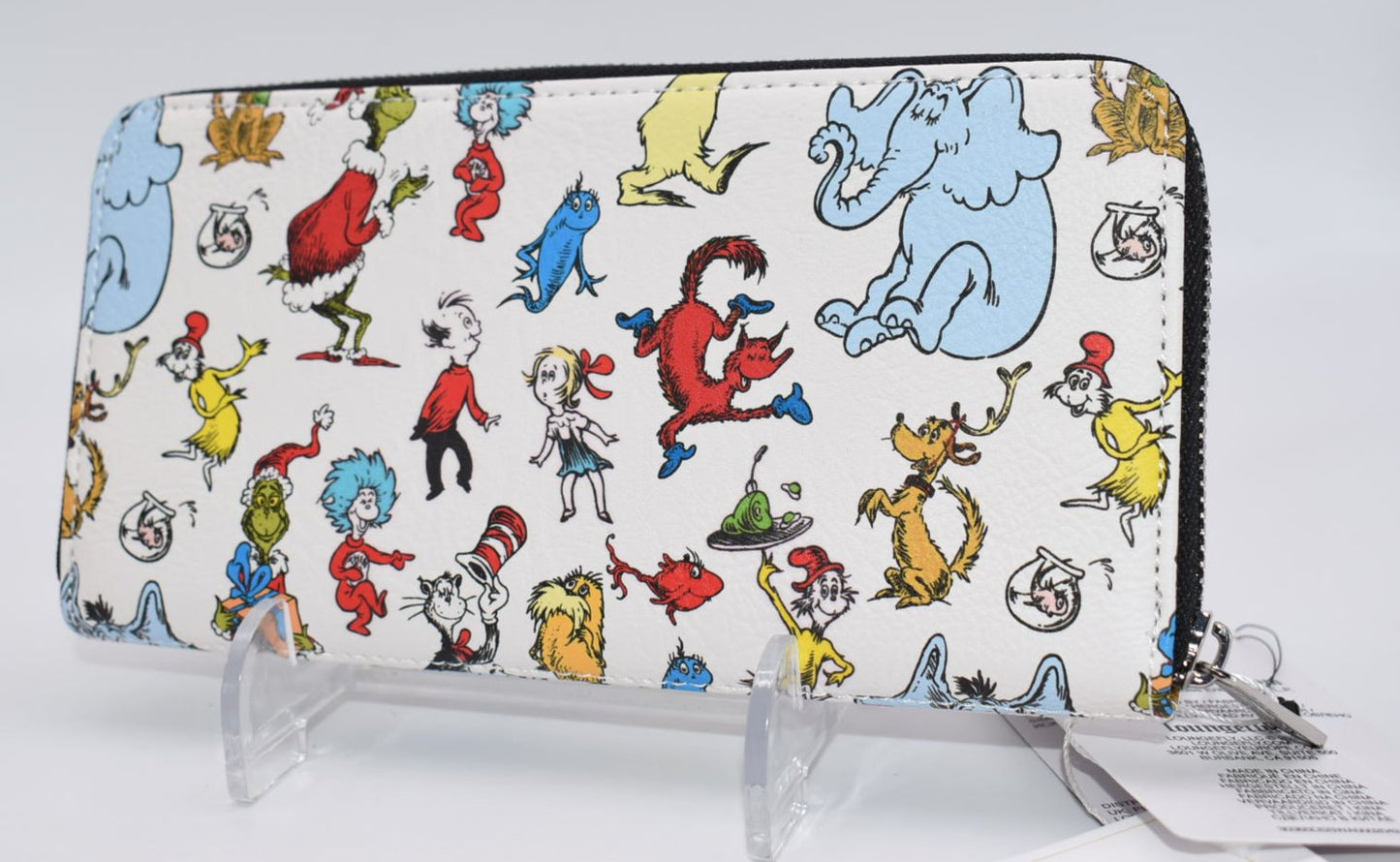 Loungefly Dr. Seuss Characters All Over Print Zip Around Wallet