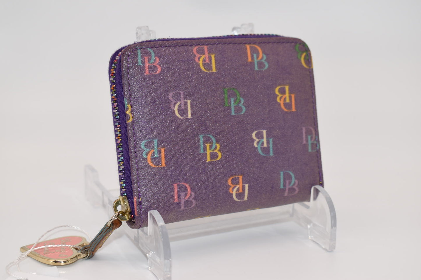 Vintage Dooney & Bourke Y2K Rainbow Purple Small Wallet