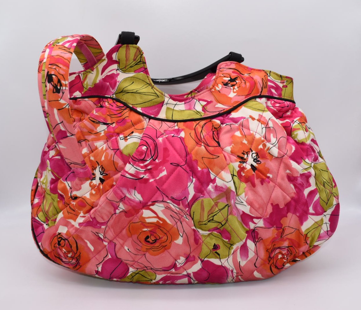 Vera Bradley Quilted Hobo Handbag & Headband in "Vivian Rose"Pattern