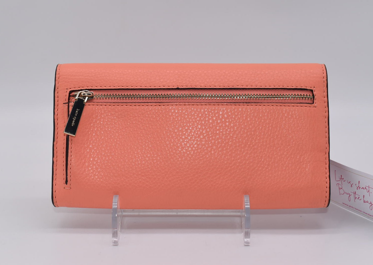 Kate Spade Marti high quality Large Slim Flap Wallet, Melon Orange