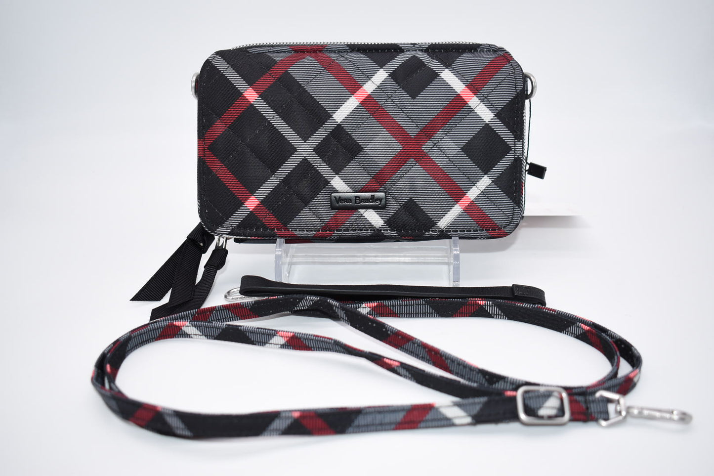 Vera Bradley RFID All in One Performance Twill Crossbody Bag in "Paris Plaid" Pattern